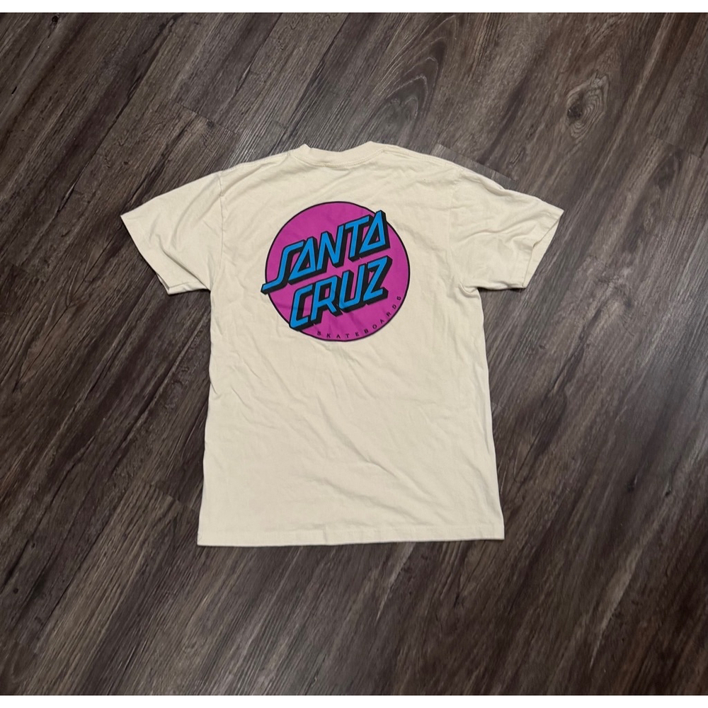 Santa Cruz Mens Other Dot Cream Graphic Print T-Shirt Size Small - Picture 3 of 10
